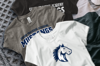 Grand Traverse Academy Mustangs Tees (Option 1) Banner