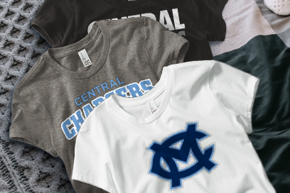 CENTRAL HIGH SCHOOL CHARGERS Tees (Option 1) Banner