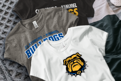 CLAYSBURG-KIMMEL HIGH SCHOOL BULLDOGS Tees (Option 1) Banner