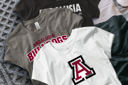 ANDALUSIA HIGH SCHOOL BULLDOGS Tees (Option 1) Banner