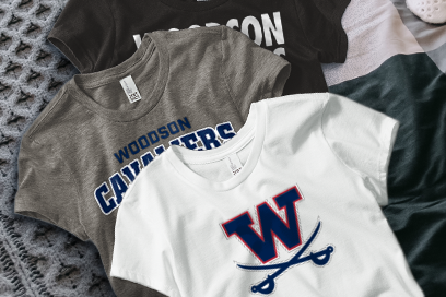 W T WOODSON HIGH SCHOOL CAVALIERS Tees (Option 1) Banner
