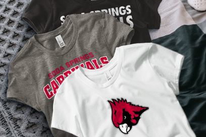 SODA SPRINGS HIGH SCHOOL CARDINALS Tees (Option 1) Banner