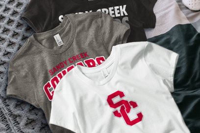 SANDY CREEK HIGH SCHOOL COUGARS Tees (Option 1) Banner