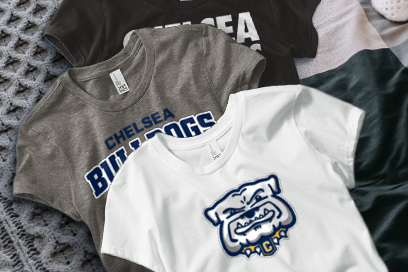 CHELSEA HIGH SCHOOL BULLDOGS Tees (Option 1) Banner