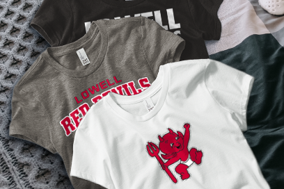 LOWELL HIGH SCHOOL RED DEVILS Tees (Option 1) Banner