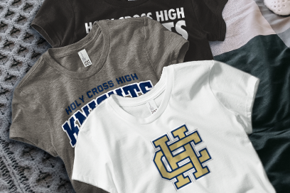 HOLY CROSS HIGH SCHOOL KNIGHTS Tees (Option 1) Banner