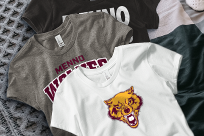 MENNO HIGH SCHOOL WOLVES Tees (Option 1) Banner