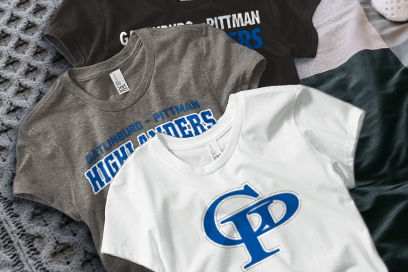 GATLINBURG-PITTMAN HIGH SCHOOL HIGHLANDERS Tees (Option 1) Banner