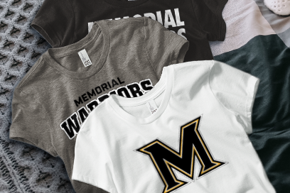 MEMORIAL HIGH SCHOOL WARRIORS Tees (Option 1) Banner