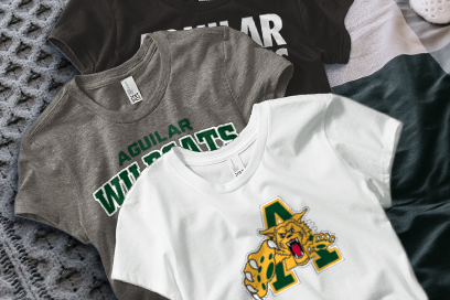 AGUILAR PUBLIC HIGH SCHOOL WILDCATS Tees (Option 1) Banner