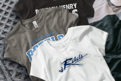 PATRICK HENRY HIGH SCHOOL REBELS Tees (Option 1) Banner