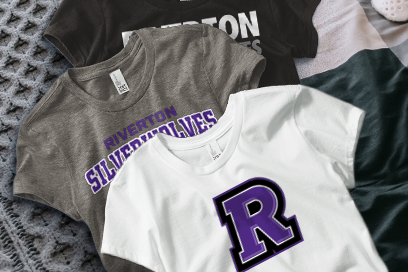 RIVERTON HIGH SCHOOL SILVERWOLVES Tees (Option 1) Banner