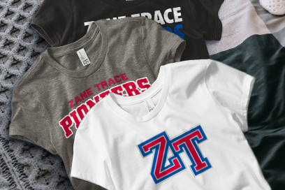 ZANE TRACE HIGH SCHOOL PIONEERS Tees (Option 1) Banner