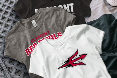 ELKMONT HIGH SCHOOL RED DEVILS Tees (Option 1) Banner