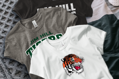 JIM HILL HIGH SCHOOL TIGERS Tees (Option 1) Banner