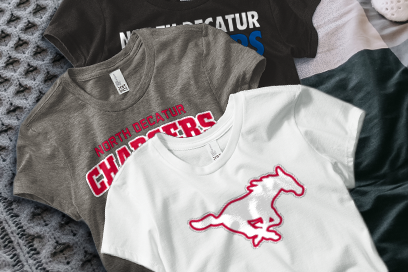 NORTH DECATUR HIGH SCHOOL CHARGERS Tees (Option 1) Banner