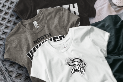 NORTH HIGH SCHOOL VIKINGS Tees (Option 1) Banner