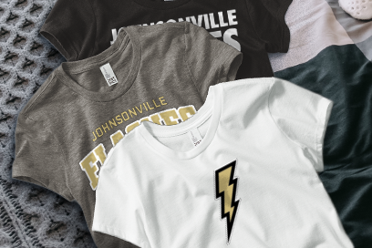 JOHNSONVILLE HIGH SCHOOL FLASHES Tees (Option 1) Banner