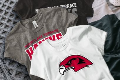 MOUNTLAKE TERRACE HIGH SCHOOL HAWKS Tees (Option 1) Banner