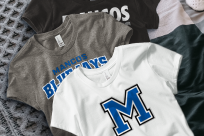 MANCOS HIGH SCHOOL BLUEJAYS Tees (Option 1) Banner