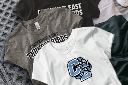 CHEYENNE EAST HIGH SCHOOL THUNDERBIRDS Tees (Option 1) Banner