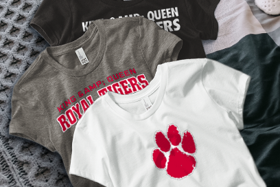 KING & QUEEN CENTRAL HIGH ROYAL TIGERS Tees (Option 1) Banner