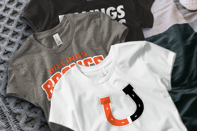 BILLINGS SENIOR HIGH SCHOOL BRONCS Tees (Option 1) Banner