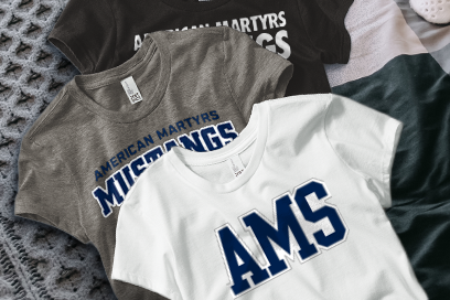 American Martyrs Mustangs Tees (Option 1) Banner
