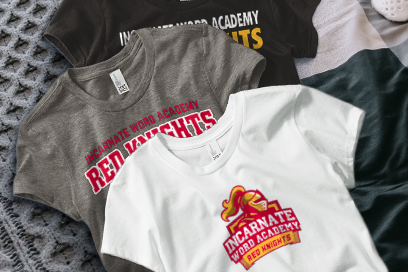 INCARNATE WORD ACADEMY RED KNIGHTS Tees (Option 1) Banner