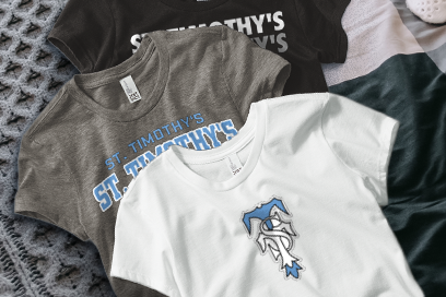 ST. TIMOTHY'S SCHOOL ST. TIMOTHY'S Tees (Option 1) Banner