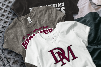 DESERT MOUNTAIN HIGH SCHOOL WOLVES Tees (Option 1) Banner