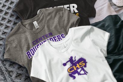 CENTER HIGH SCHOOL ROUGHRIDERS ONLINE STORE Tees (Option 1) Banner