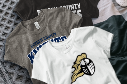 BERGEN COUNTY TECHNICAL SCHOOL KNIGHTS Tees (Option 1) Banner