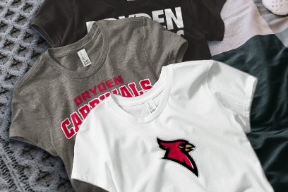 DRYDEN COMMUNITY HIGH SCHOOL CARDINALS Tees (Option 1) Banner