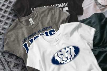 LAKEVIEW ACADEMY LIONS Tees (Option 1) Banner