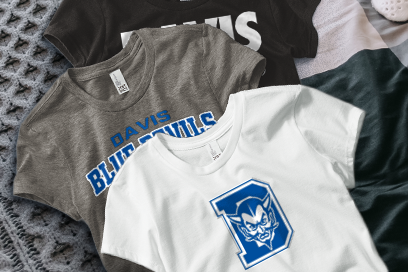 DAVIS SENIOR HIGH SCHOOL BLUE DEVILS Tees (Option 1) Banner