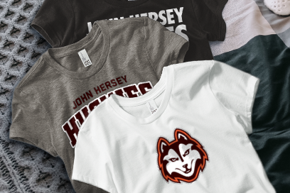JOHN HERSEY HIGH SCHOOL HUSKIES Tees (Option 1) Banner