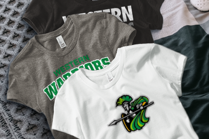 WESTERN HIGH SCHOOL WARRIORS Tees (Option 1) Banner