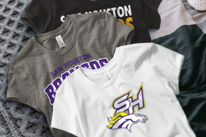 SAM HOUSTON HIGH SCHOOL BRONCOS Tees (Option 1) Banner