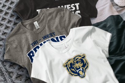 TRI-WEST HIGH SCHOOL BRUINS Tees (Option 1) Banner