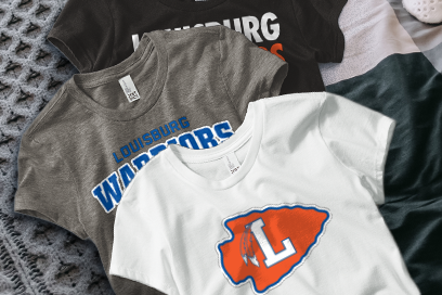 LOUISBURG HIGH SCHOOL WARRIORS Tees (Option 1) Banner