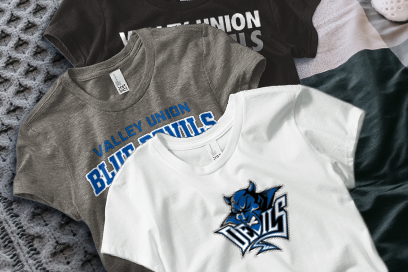 VALLEY UNION HIGH SCHOOL BLUE DEVILS Tees (Option 1) Banner