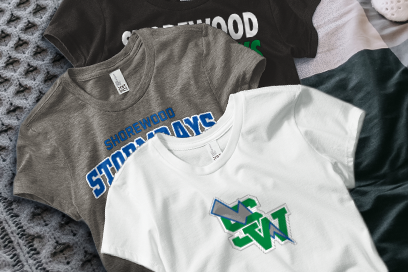 SHOREWOOD HIGH SCHOOL STORMRAYS Tees (Option 1) Banner