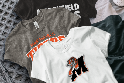 MARSHFIELD HIGH SCHOOL TIGERS Tees (Option 1) Banner