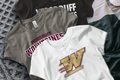 WOODRUFF HIGH SCHOOL WOLVERINES Tees (Option 1) Banner