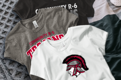 COMMUNITY R-6 HIGH SCHOOL TROJANS Tees (Option 1) Banner