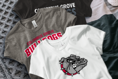 COLUMBUS GROVE HIGH SCHOOL BULLDOGS Tees (Option 1) Banner