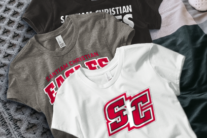 SANTIAM CHRISTIAN HIGH SCHOOL EAGLES Tees (Option 1) Banner