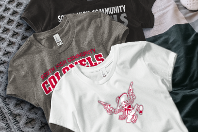 SOUTH HIGH COMMUNITY SCHOOL COLONELS Tees (Option 1) Banner