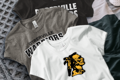 d'IBERVILLE HIGH SCHOOL WARRIORS Tees (Option 1) Banner